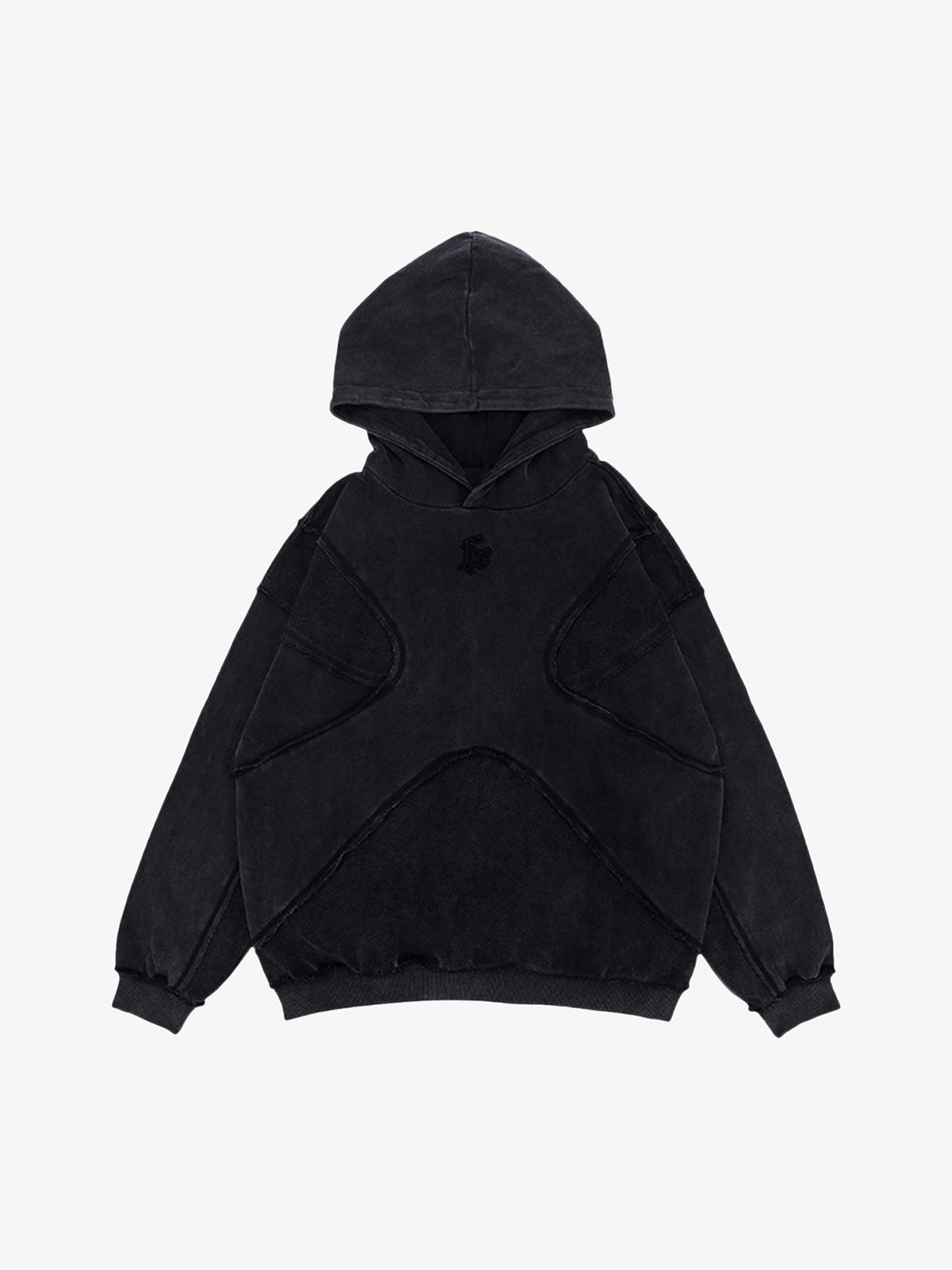 Thesupermade Washed Splicing Hoodie Thesupermade Washed Splicing Hoodie