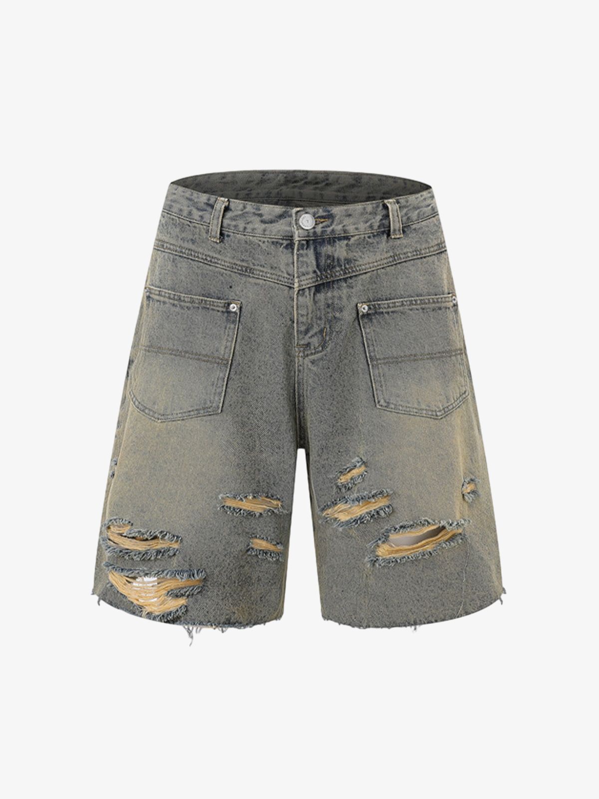 Ripped Denim Distressed Suit – – Gray blue M Shorts Only Ripped Denim Distressed Suit – – Gray blue M Shorts Only