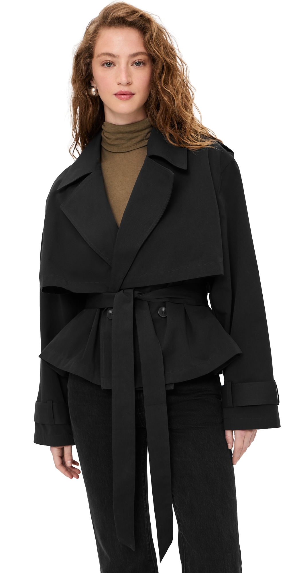 Joe’s Jeans The Liz Cropped Trench Coat Black Joe’s Jeans The Liz Cropped Trench Coat Black