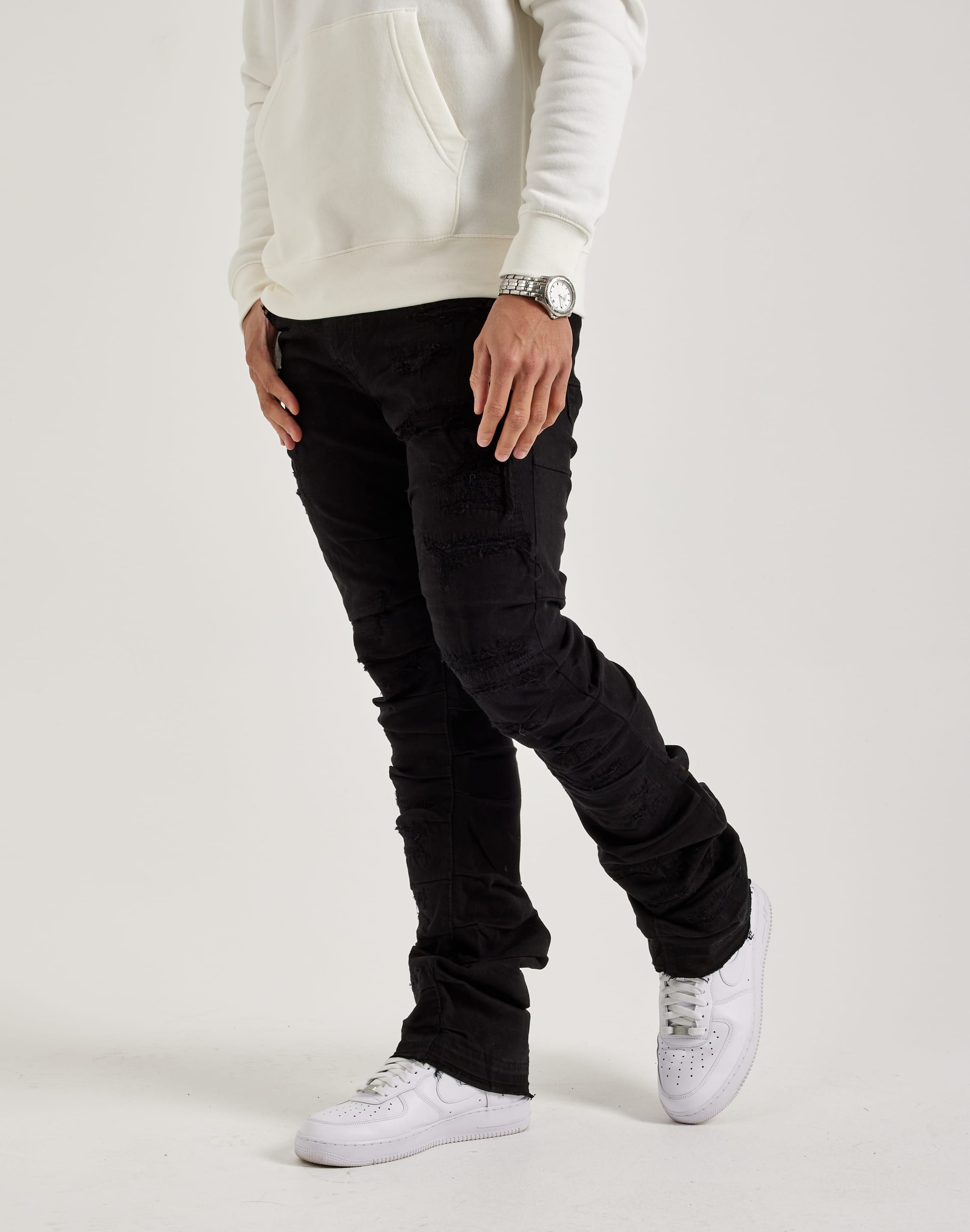 Jordan Craig Martin Stacked Distressed Denim Jeans Jordan Craig Martin Stacked Distressed Denim Jeans