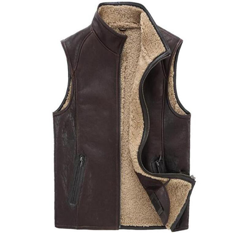 MEN’S SUEDE BROWN VERTICAL POCKET VEST QX MEN’S SUEDE BROWN VERTICAL POCKET VEST QX