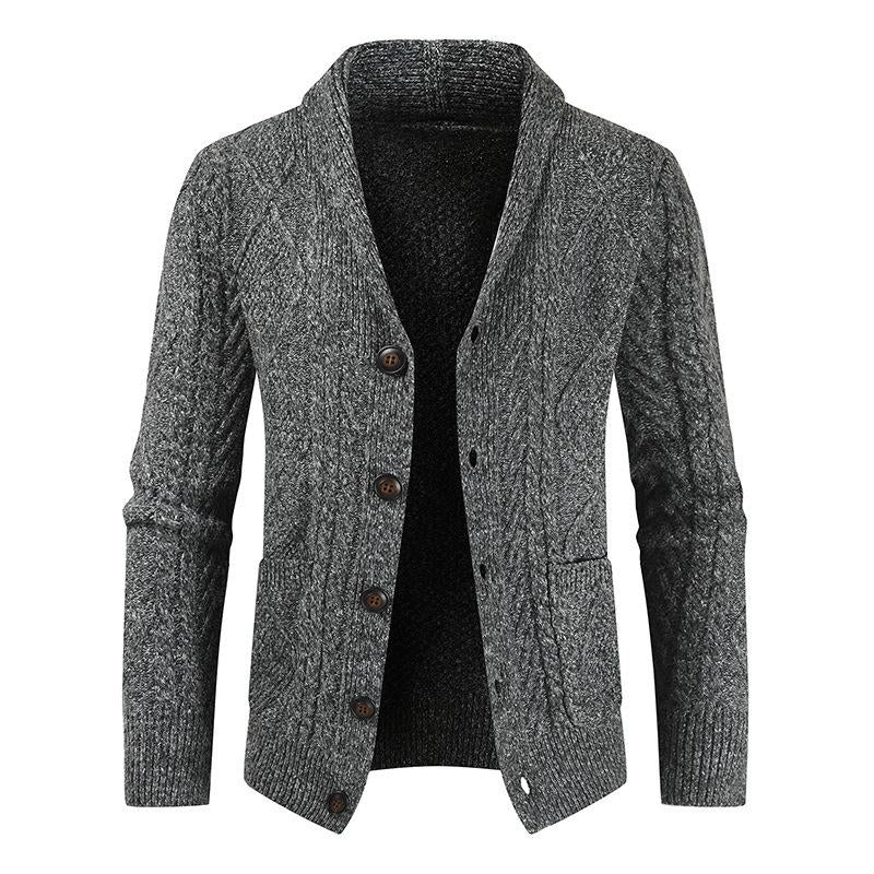 Men’s Solid Color Cardigan Single Breasted Sweater X – Dimgray #dfe Men’s Solid Color Cardigan Single Breasted Sweater X – Dimgray #dfe