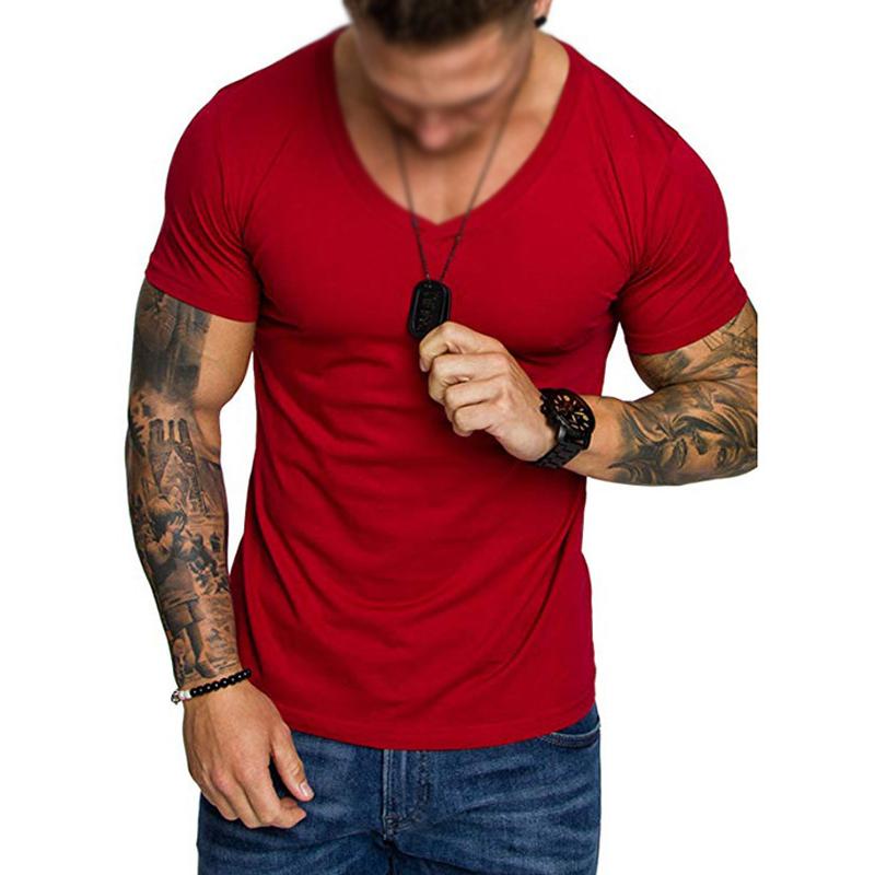 Men’s Solid Color V-neck Pullover shirt X(夏天上架,尺码) Men’s Solid Color V-neck Pullover shirt X(夏天上架,尺码)