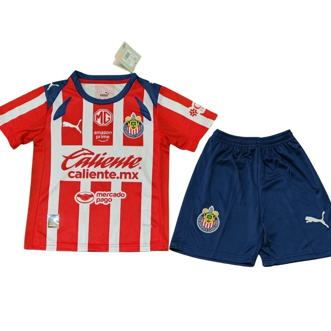 Kid’s Chivas Home Soccer Kit – Jersey+Shorts – # Kid’s Chivas Home Soccer Kit – Jersey+Shorts – #