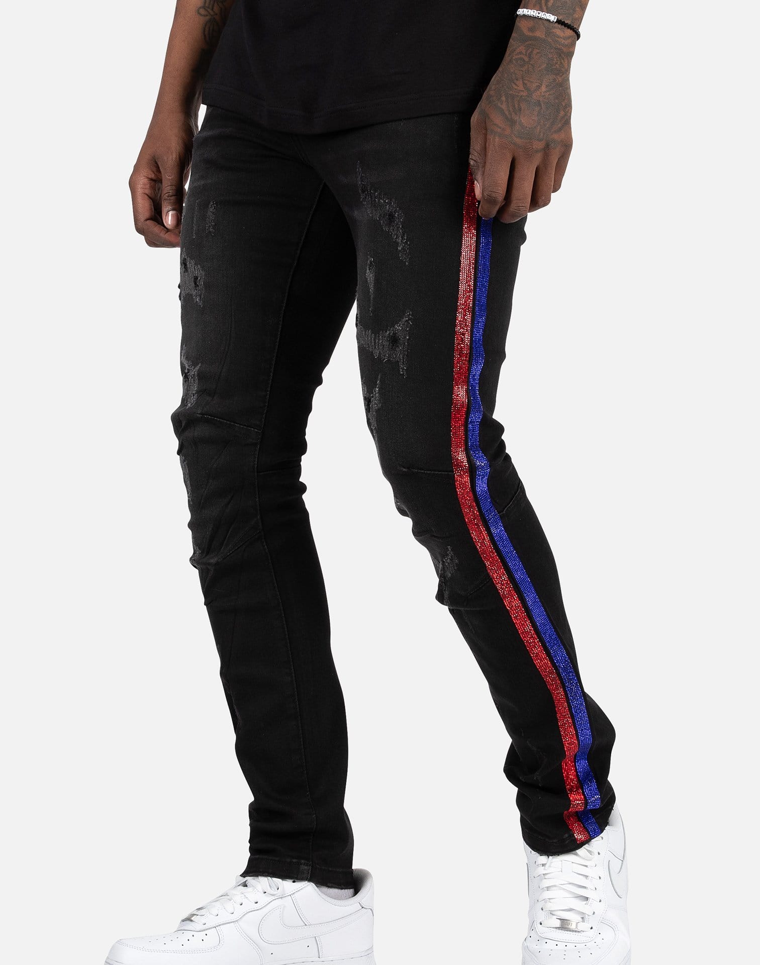 Kilogram Rhinestone Stripe Jeans Kilogram Rhinestone Stripe Jeans