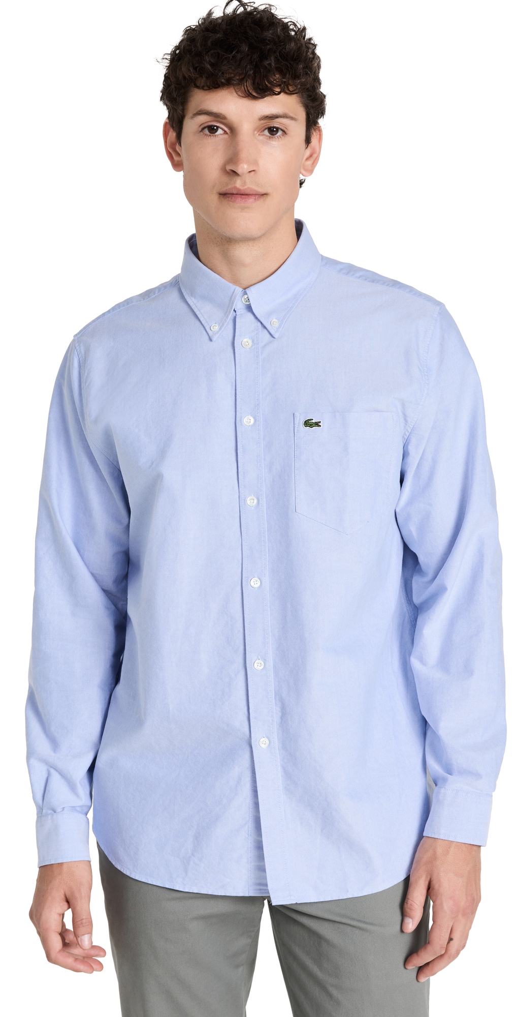 Lacoste Regular Fit Oxford Cotton Shirt Blue Lacoste Regular Fit Oxford Cotton Shirt Blue