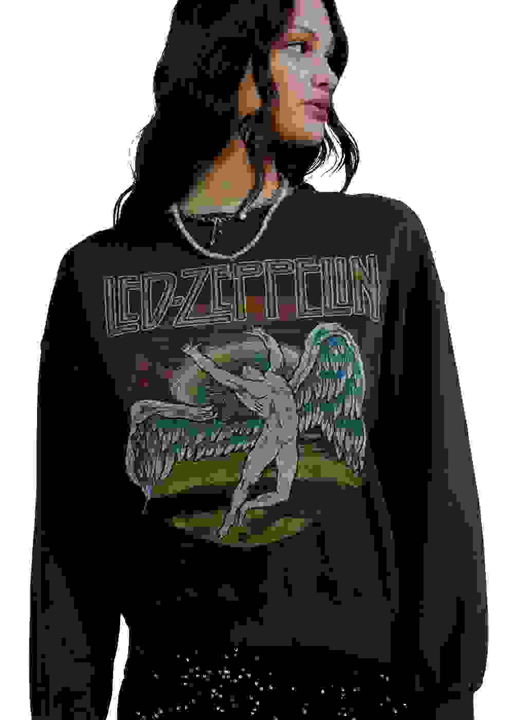 Led Zeppelin Zoso Oversized Sweatshirt by Daydreamer LA – S Black
