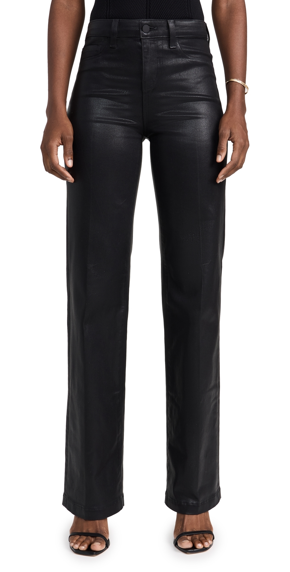 L’AGENCE Clayton Wide Leg Jeans Noir Coated L’AGENCE Clayton Wide Leg Jeans Noir Coated