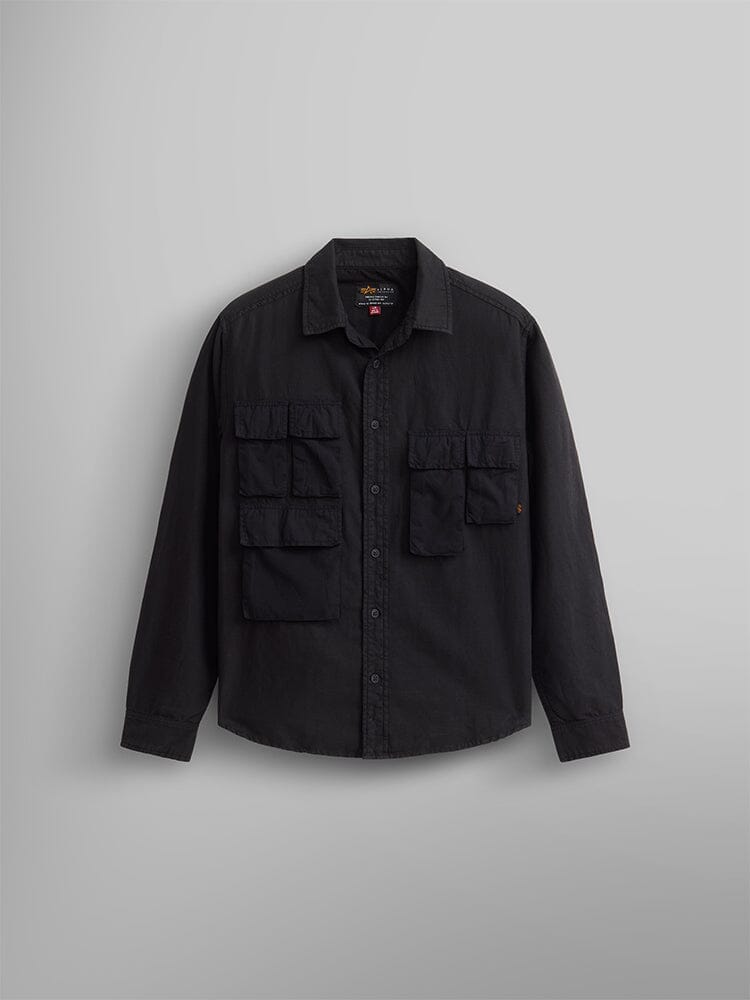 LONG SLEEVE MULTI POCKET SHIRT BLACK LONG SLEEVE MULTI POCKET SHIRT BLACK