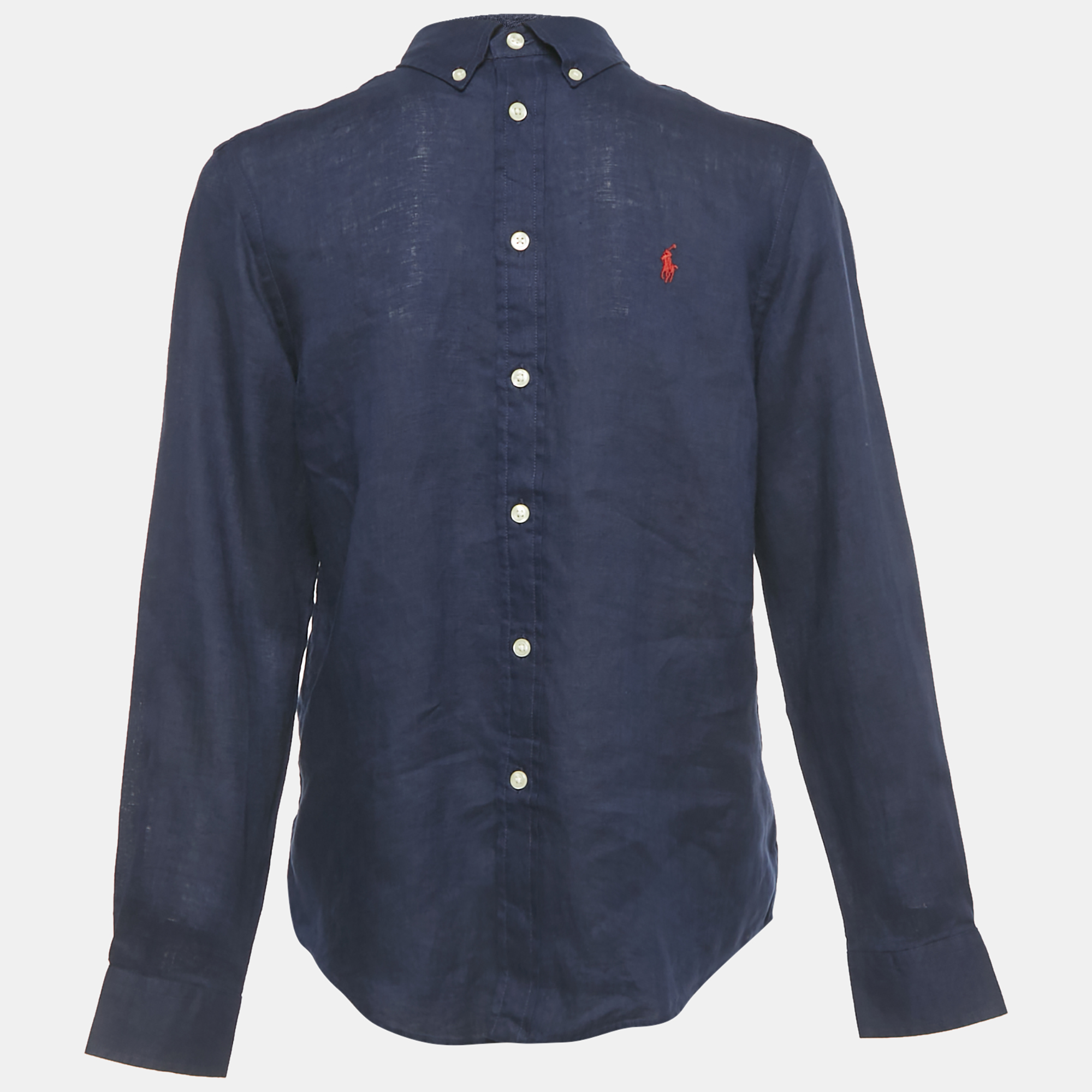 Polo Ralph Lauren Kids Blue Linen Button Front Shirt L-Yrs Polo Ralph Lauren Kids Blue Linen Button Front Shirt L-Yrs