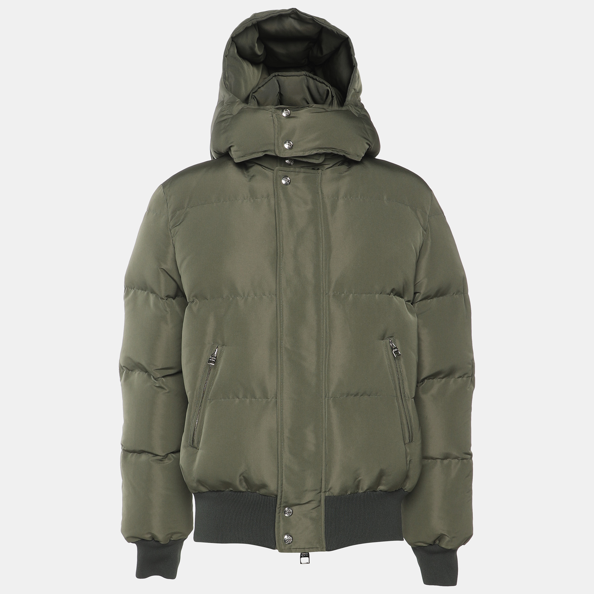 Alexander McQueen Green Quilted Detachable Hoodie Puffer Jacket Alexander McQueen Green Quilted Detachable Hoodie Puffer Jacket