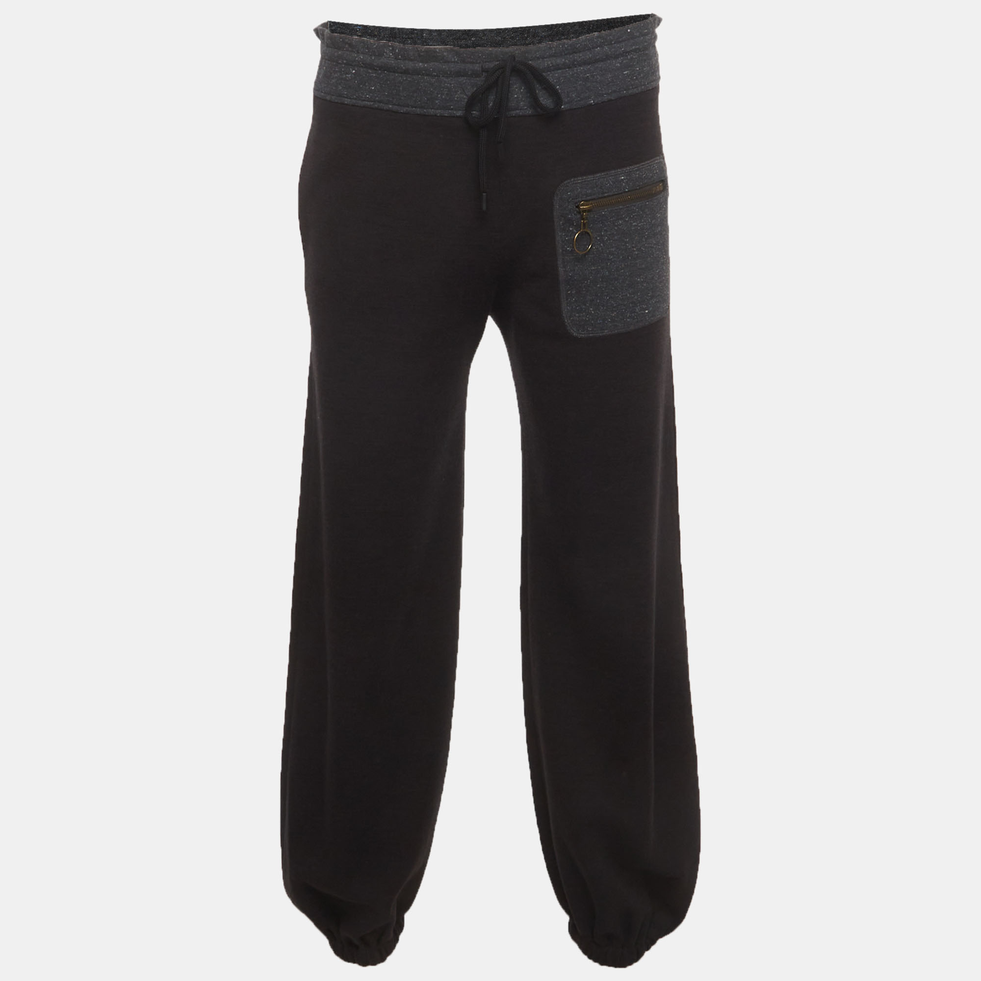 Balenciaga Black Jersey Drawstring Joggers