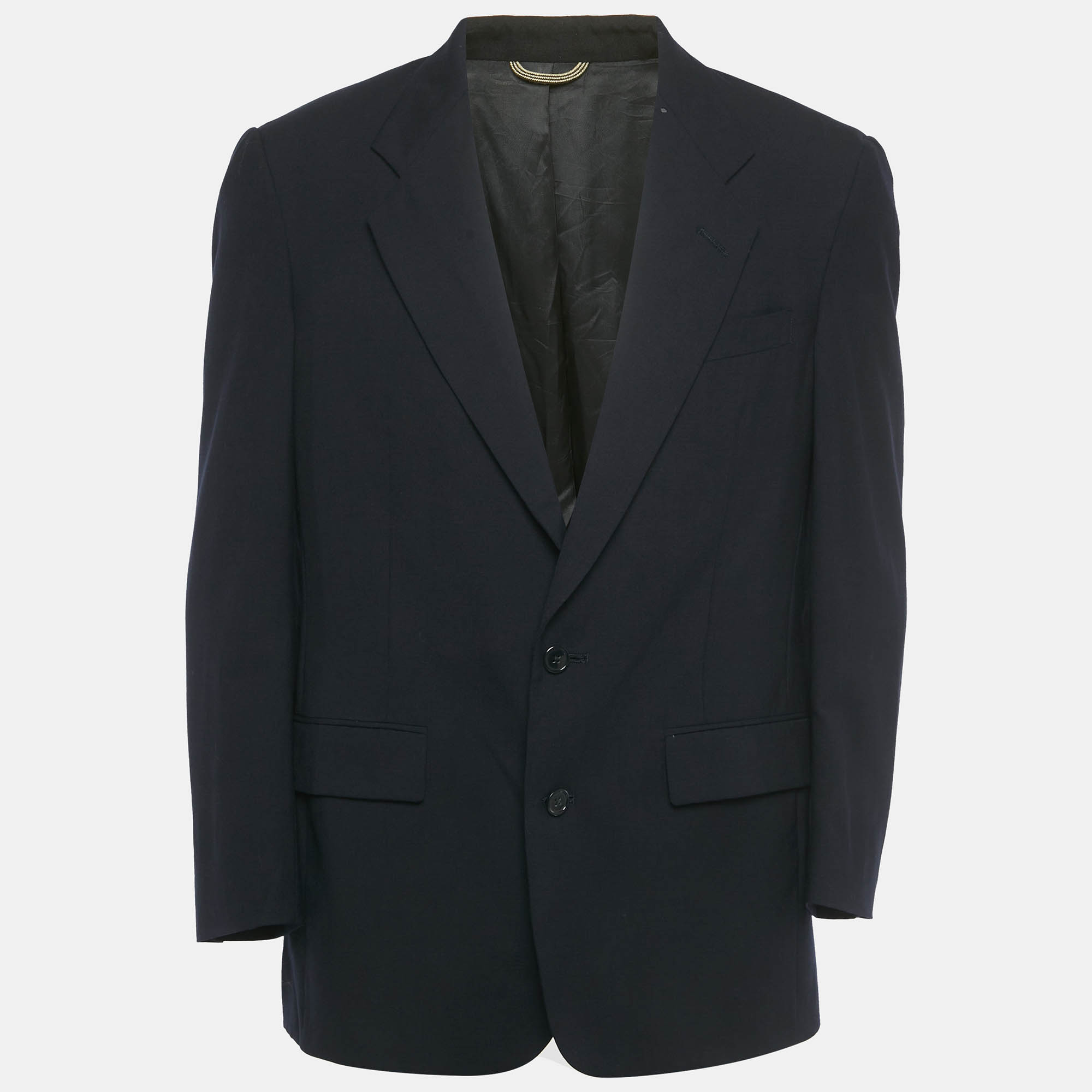 Christian Dior Monsieur Vintage Navy Blue Wool Single Breasted Blazer