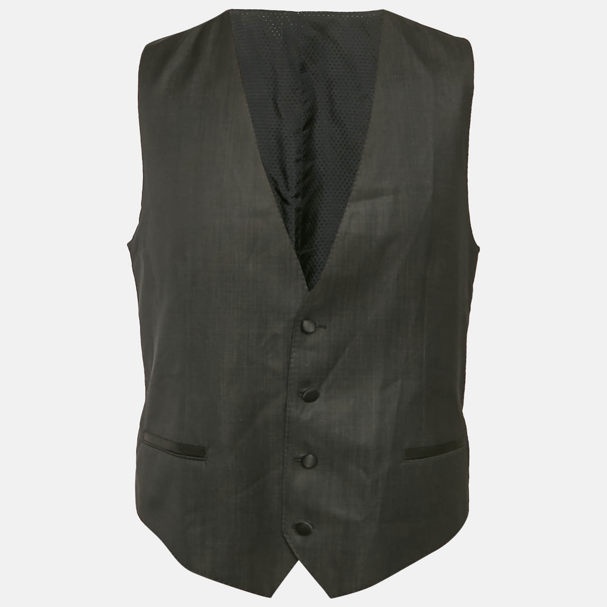 Dolce & Gabbana Black Wool Vest Dolce & Gabbana Black Wool Vest