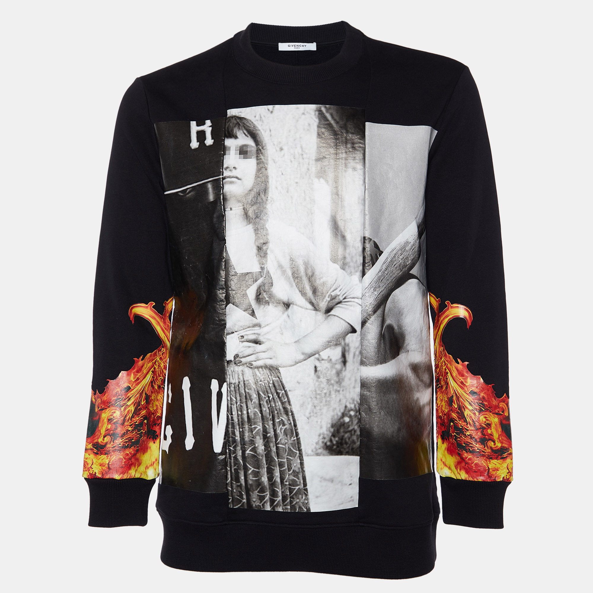 Givenchy Black Printed Cotton Sweatshirt Givenchy Black Printed Cotton Sweatshirt