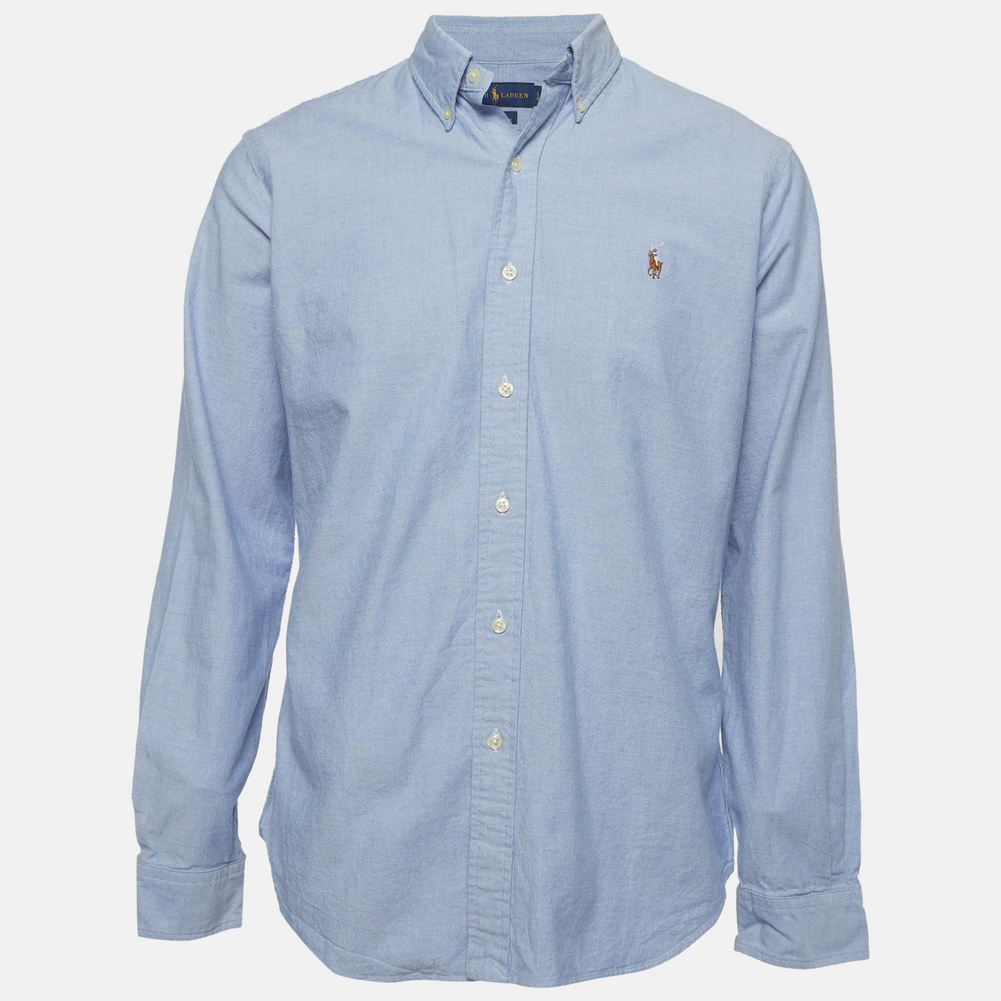 Ralph Lauren Blue Cotton Stretch Oxford Slim Fit Shirt Ralph Lauren Blue Cotton Stretch Oxford Slim Fit Shirt