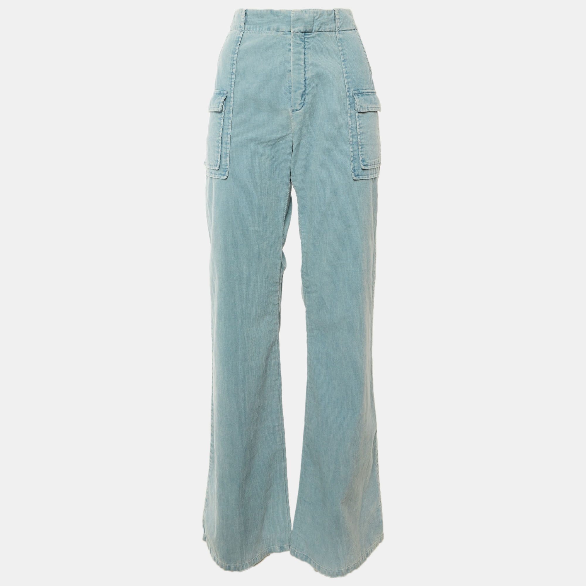 Chloe Blue Corduroy Cargo Trousers