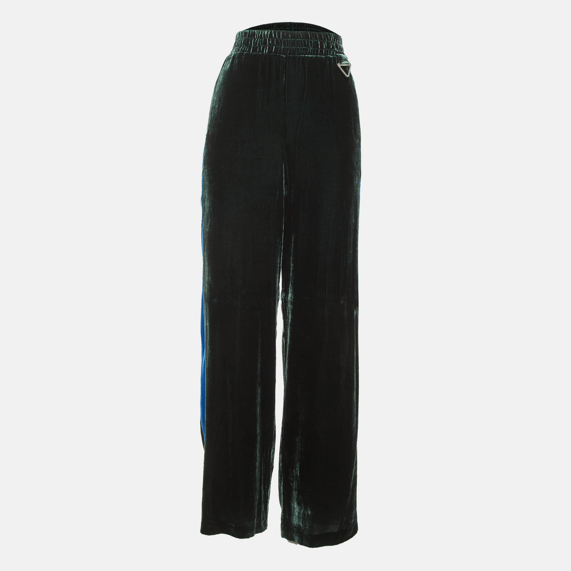 Dion Lee GreenBlue Velvet Straight Fit Trousers