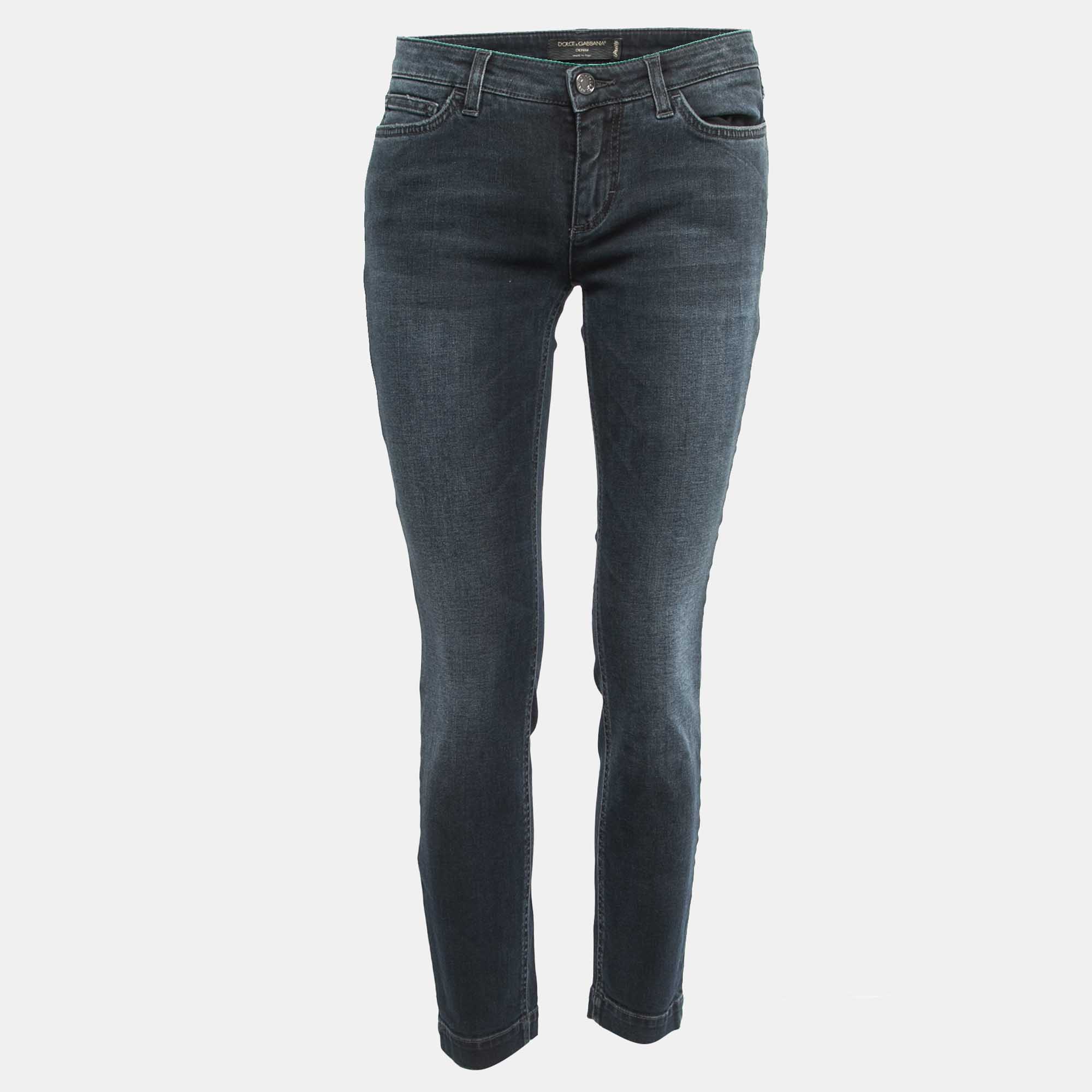 Dolce & Gabbana Grey Blue Denim Pretty Skinny Jeans M Waist “ Dolce & Gabbana Grey Blue Denim Pretty Skinny Jeans M Waist “