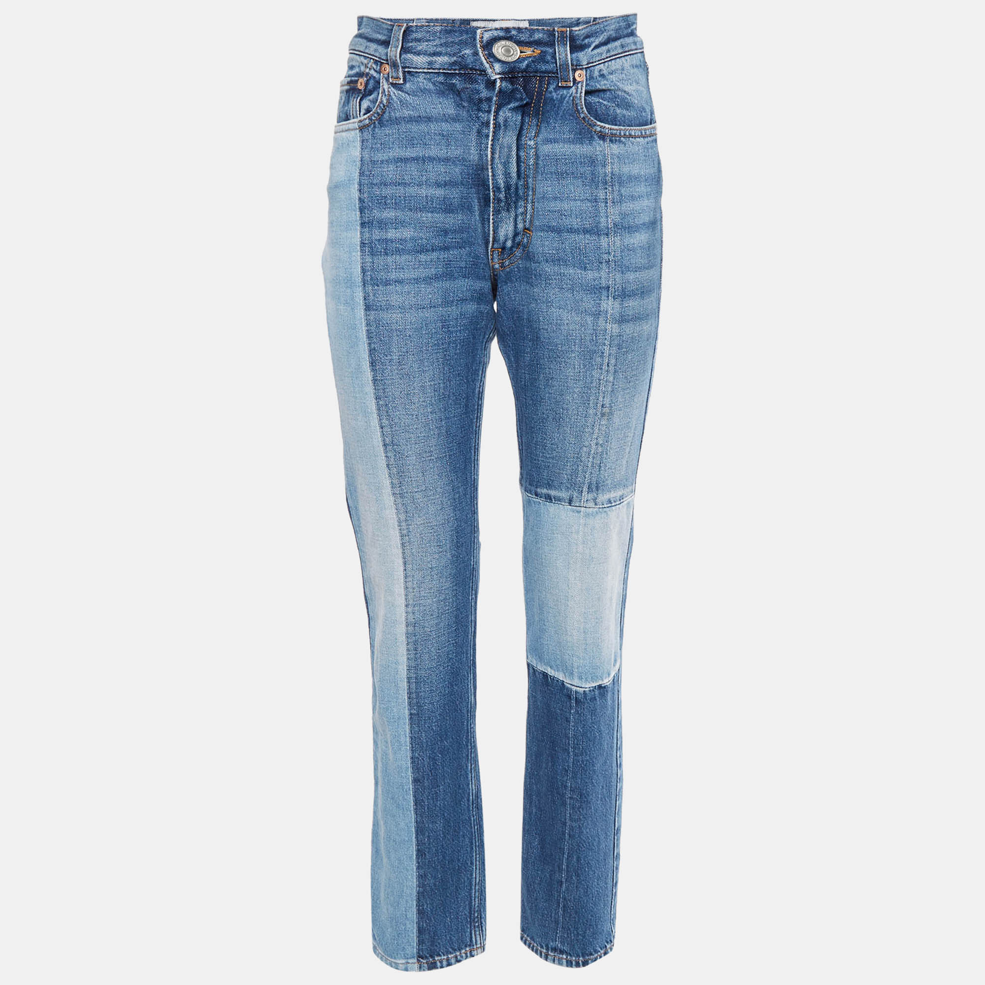 Givenchy Blue Denim Patch work Straight Leg Jeans SWaist “ Givenchy Blue Denim Patch work Straight Leg Jeans SWaist “