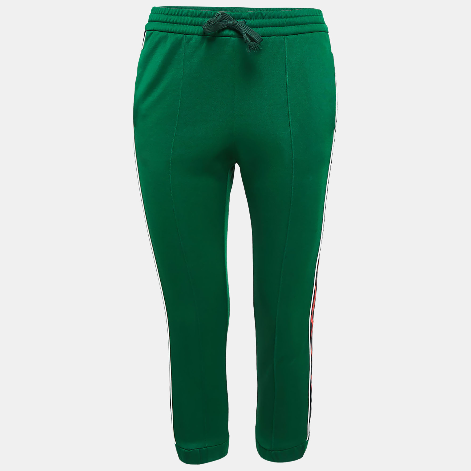 Gucci Green Jersey Side Stripe Detail Technical Joggers X Gucci Green Jersey Side Stripe Detail Technical Joggers X