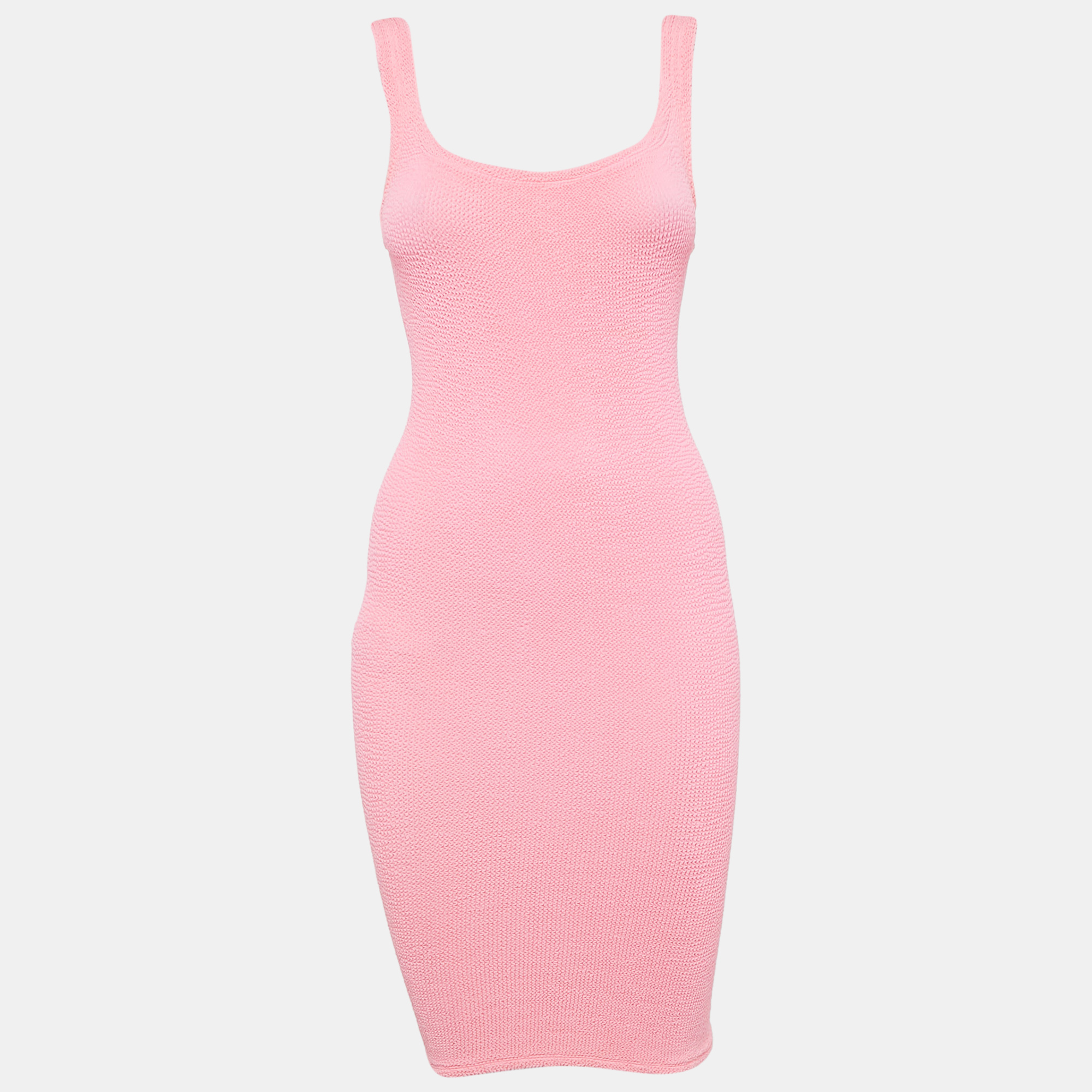 Hunza G Pink Textured Jersey Tank Top Hunza G Pink Textured Jersey Tank Top