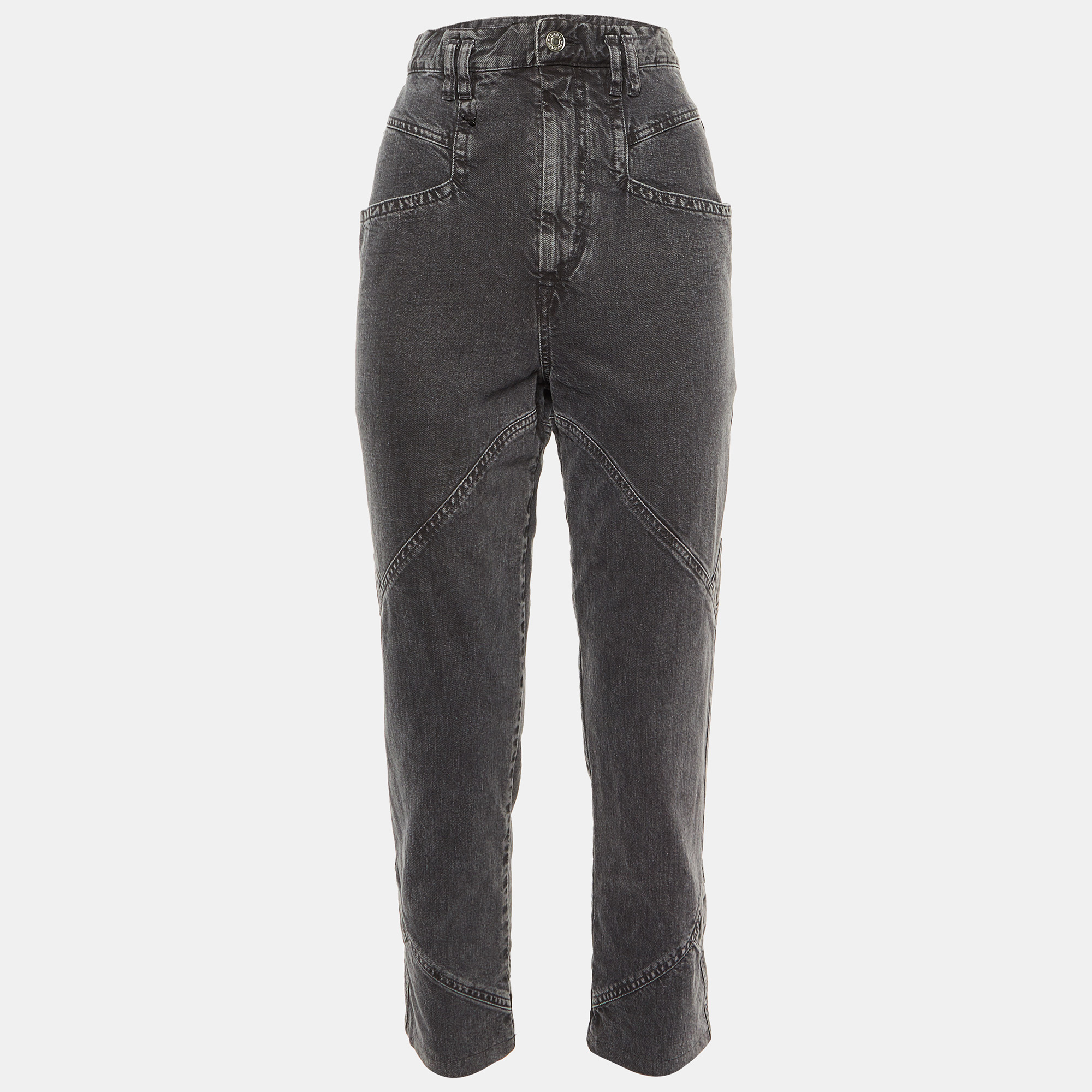 Isabel Marant Grey Denim Eloisa Paneled Boyfriend Jeans SWaist “ Isabel Marant Grey Denim Eloisa Paneled Boyfriend Jeans SWaist “