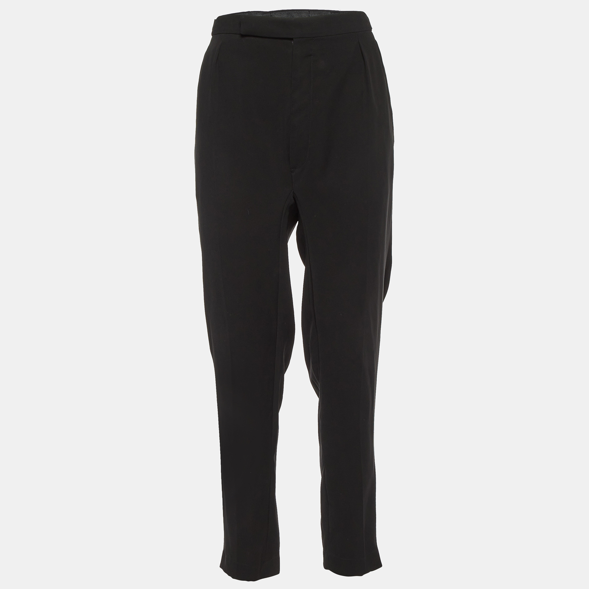 Lanvin Black Crepe Tapered Trousers Lanvin Black Crepe Tapered Trousers
