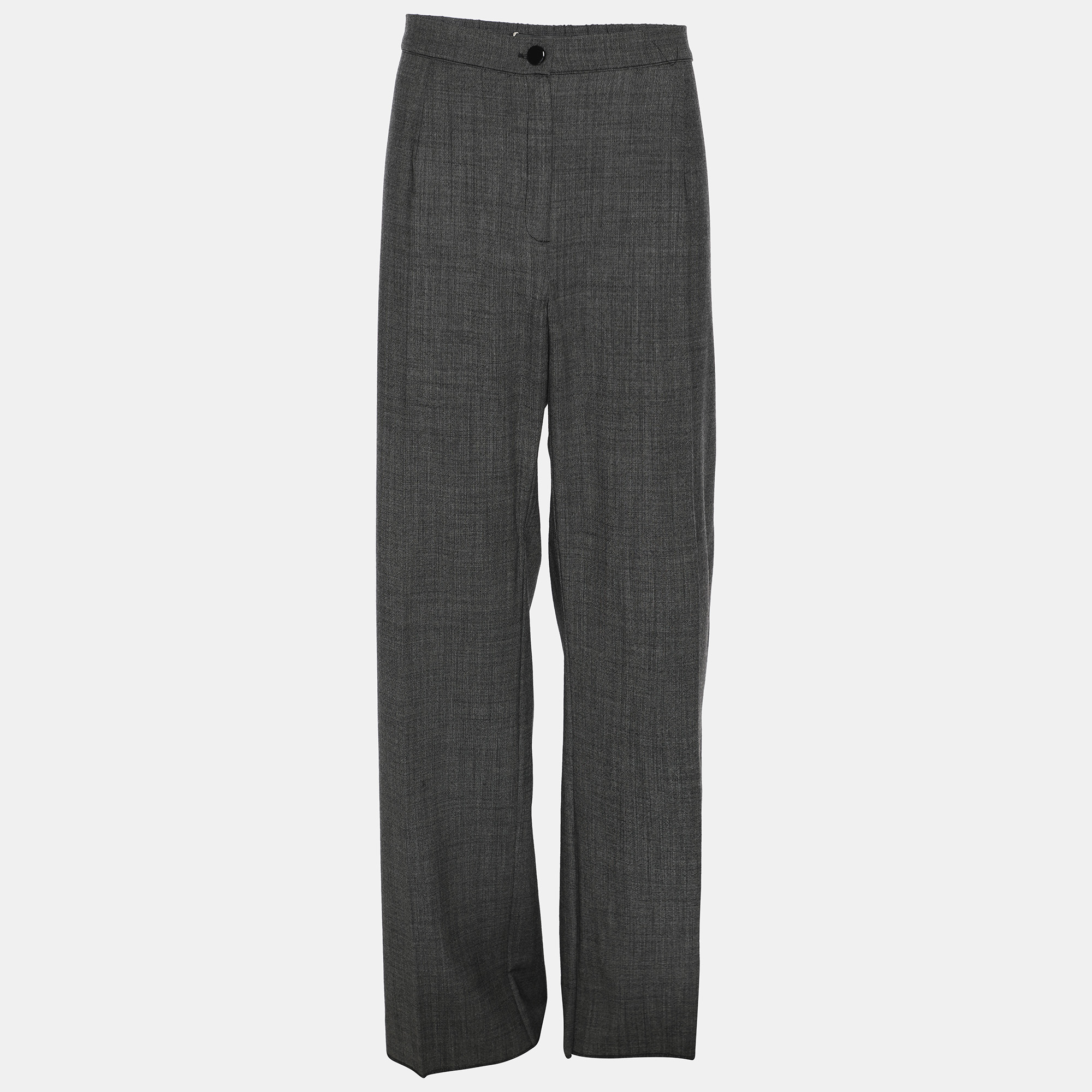 Marina Rinaldi Grey Fleece Wool Trousers Marina Rinaldi Grey Fleece Wool Trousers