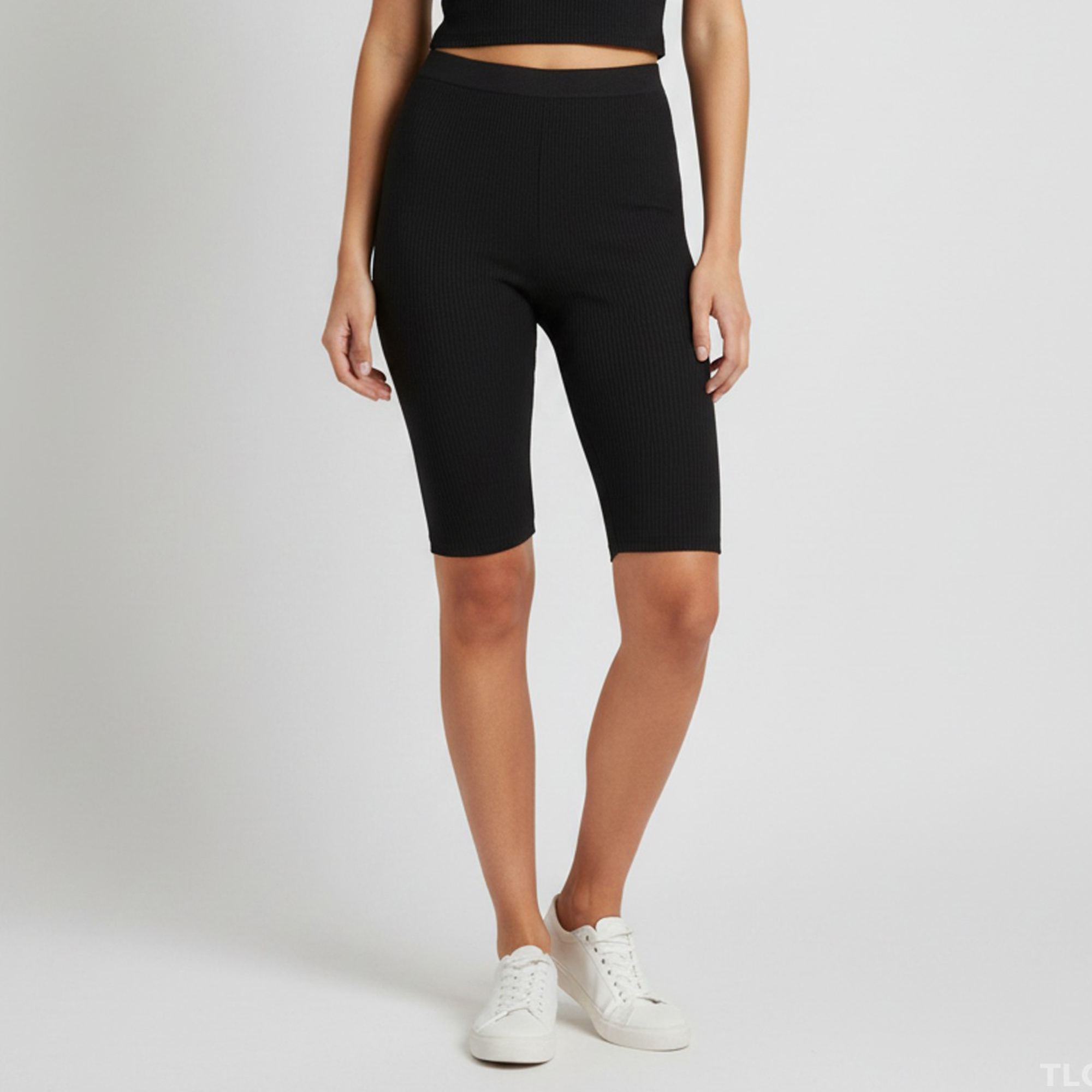 Saint Laurent Black Rib Knit Cycling Shorts