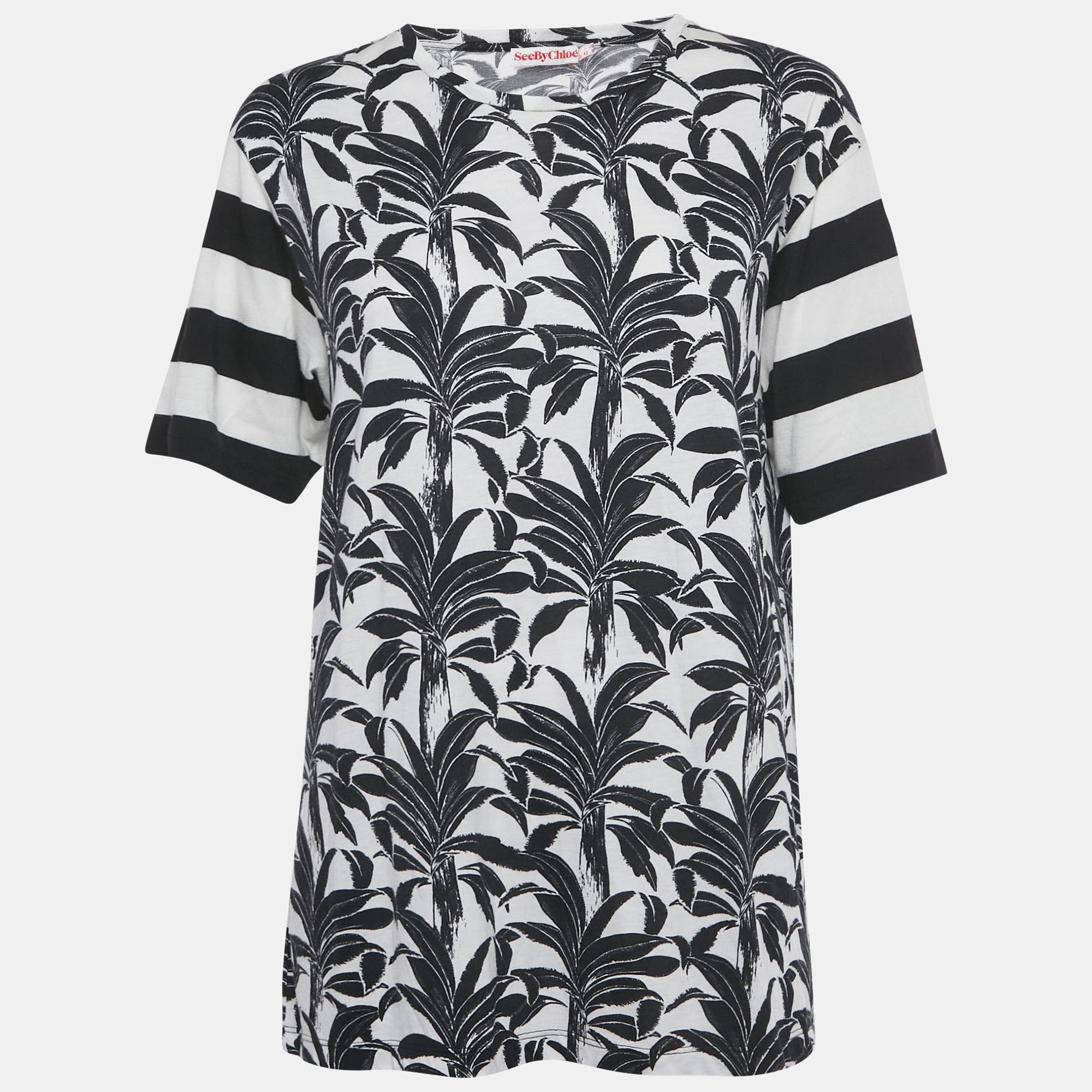 See by Chloe White Black Printed Modal & Cotton shirt See by Chloe White Black Printed Modal & Cotton shirt