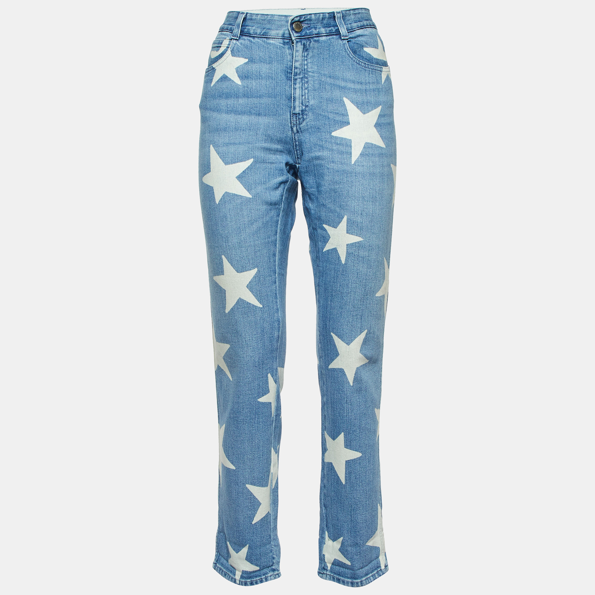 Stella McCartney Blue Star Print Denim Slim Fit Jeans MWaist “ Stella McCartney Blue Star Print Denim Slim Fit Jeans MWaist “