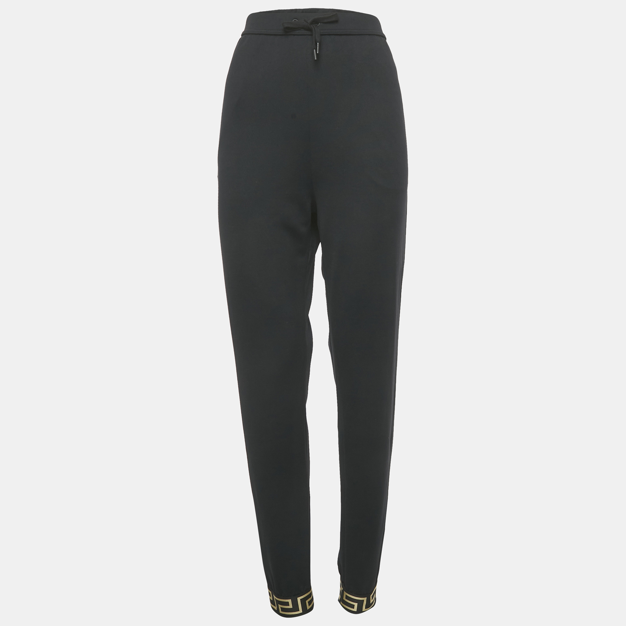 Versace Black Greca Trim Jersey Joggers Versace Black Greca Trim Jersey Joggers