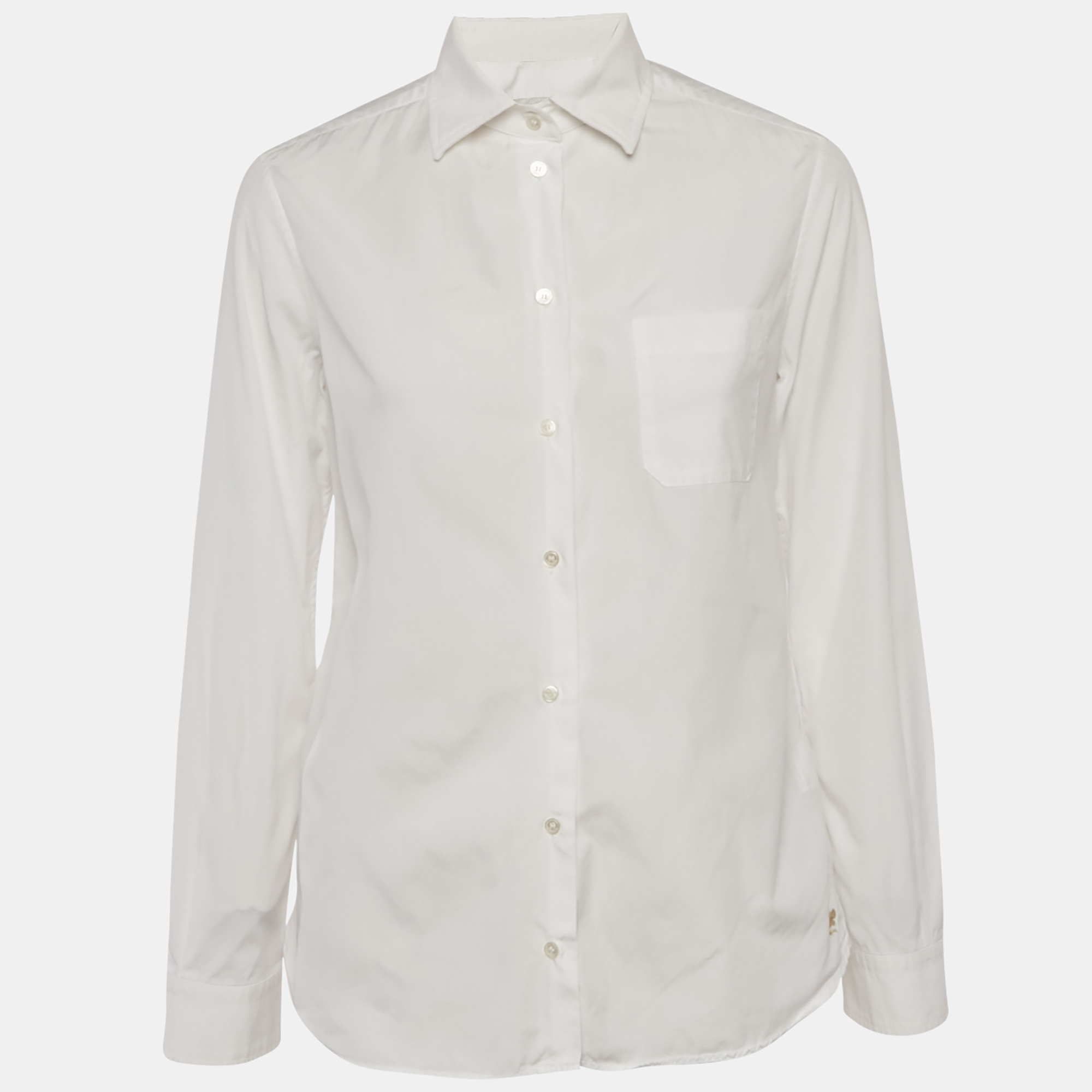 Weekend Max Mara White Cotton Long Sleeve Shirt Weekend Max Mara White Cotton Long Sleeve Shirt