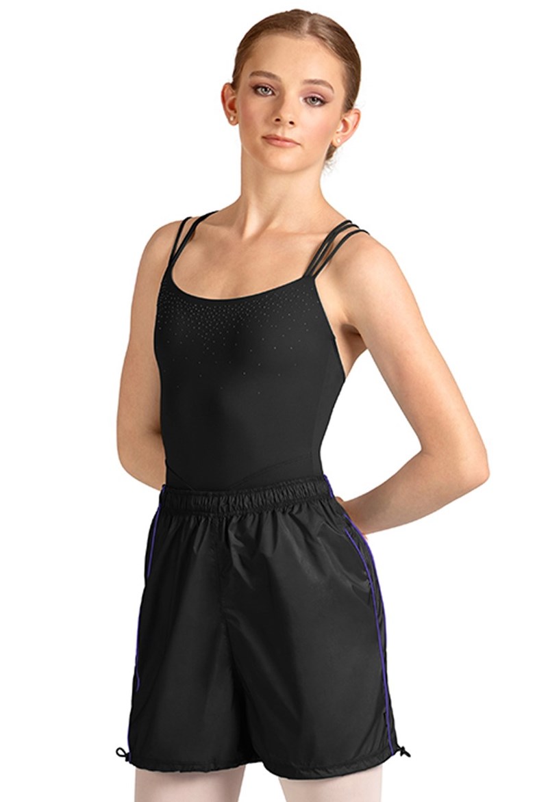 Mirella Ripstop Piping Dance Shorts – Black – L – M Mirella Ripstop Piping Dance Shorts – Black – L – M