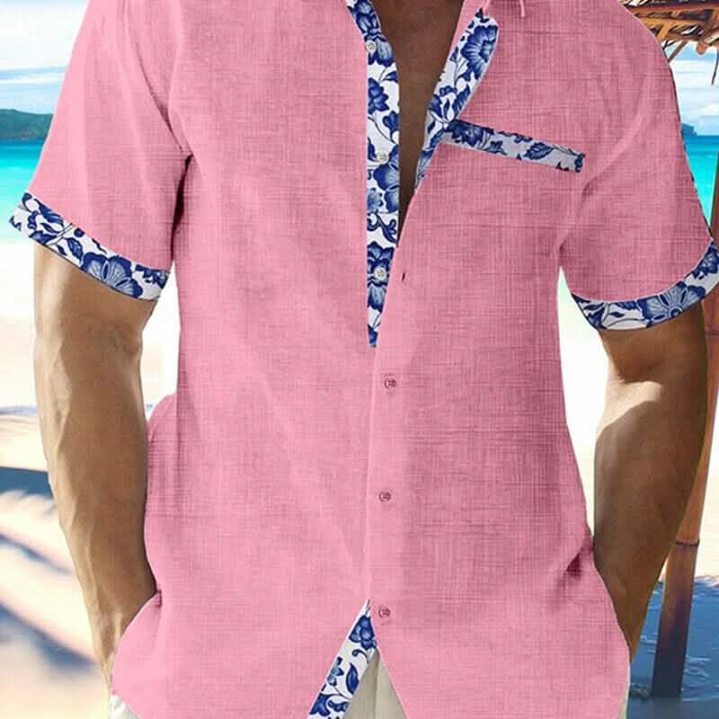 Men Casual Shirt Button Down Short Sleeve Men Casual Shirt Button Down Short Sleeve