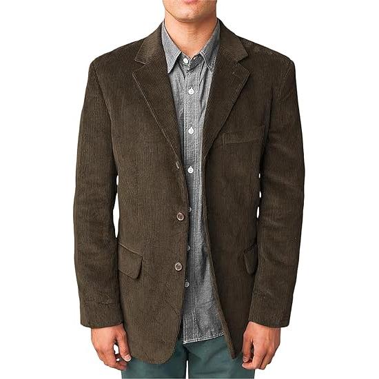 Men’s Casual Corduroy Suit Retro Slim Fit Notch Lapel Sports Jacket Men’s Casual Corduroy Suit Retro Slim Fit Notch Lapel Sports Jacket