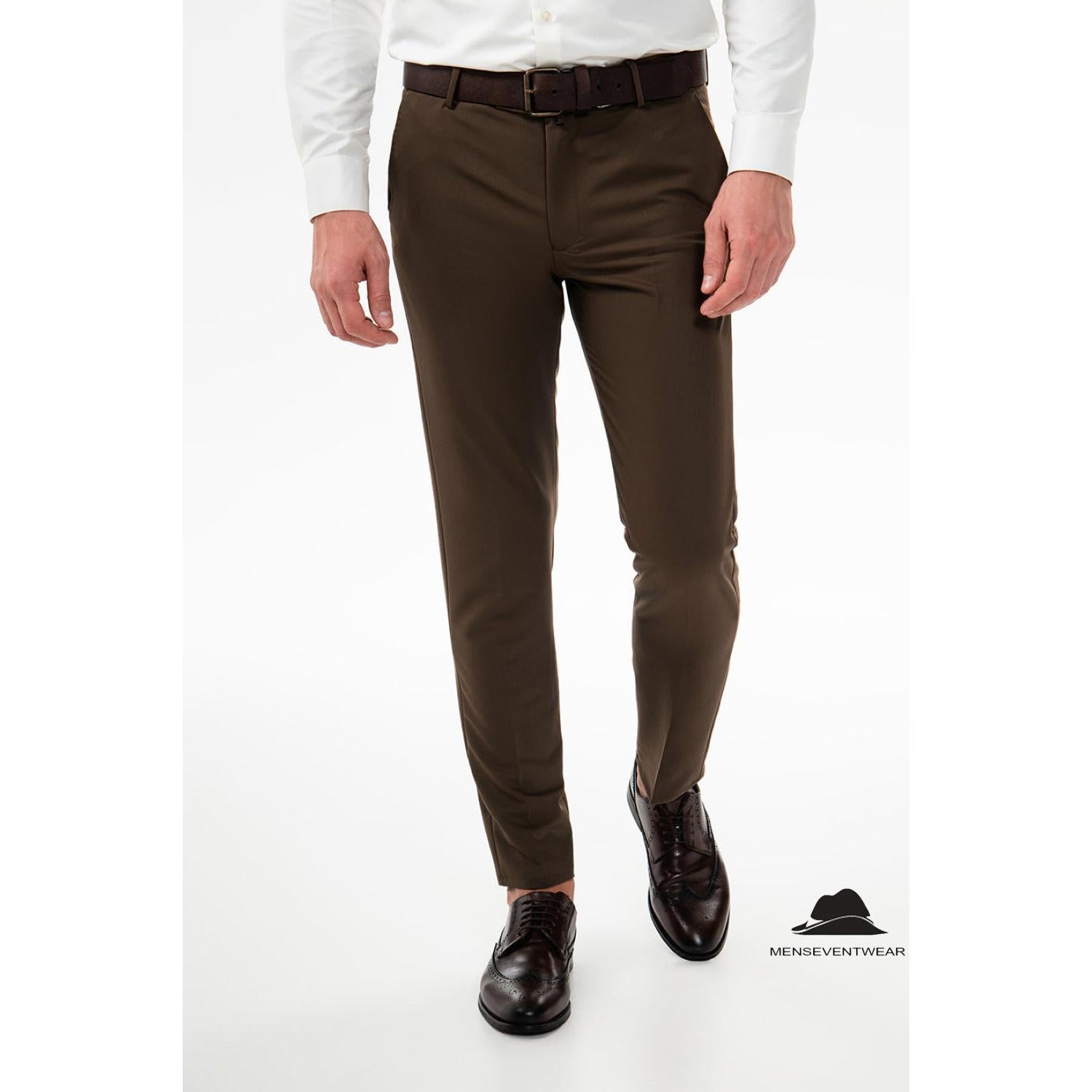Men’s Formal Suit Pants Regular Fit Trousers – Coffee W x L Men’s Formal Suit Pants Regular Fit Trousers – Coffee W x L