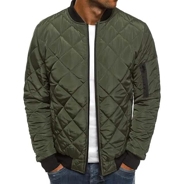 Men’s Bomber Quilted Diamond Padded Jacket Men’s Bomber Quilted Diamond Padded Jacket