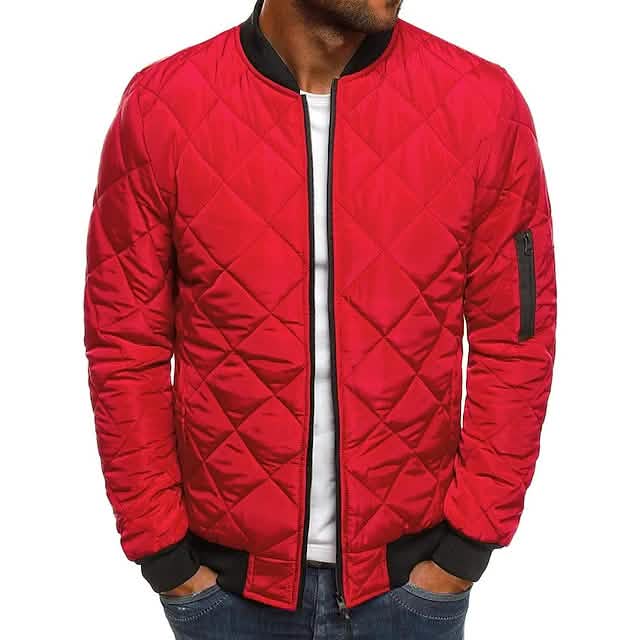 Men’s Bomber Quilted Diamond Padded Jacket Men’s Bomber Quilted Diamond Padded Jacket