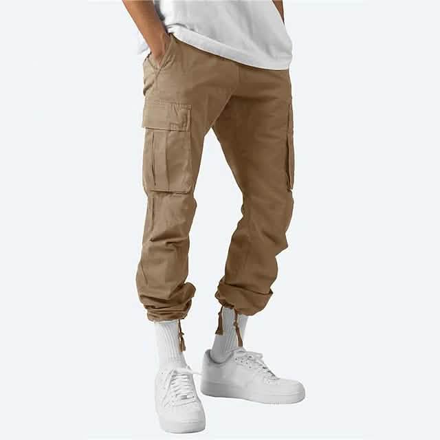 Men’s Cargo Pants Trousers Drawstring Elastic Waist Multi Pocket Men’s Cargo Pants Trousers Drawstring Elastic Waist Multi Pocket