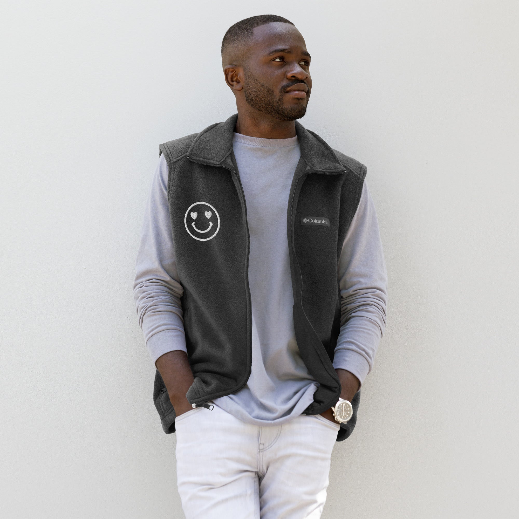 Smiley Fleece Vest Gift Comfort & Joy Smiley Fleece Vest Gift Comfort & Joy