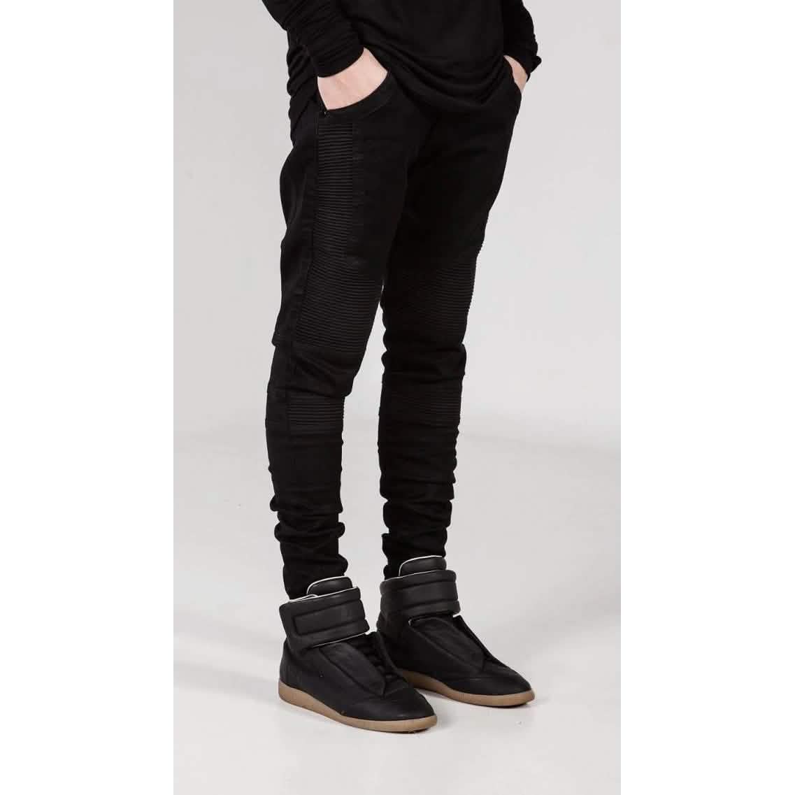 Men’s Comfy Stretch Ripped Distressed Biker Jeans Pants Rock Revival Men’s Comfy Stretch Ripped Distressed Biker Jeans Pants Rock Revival