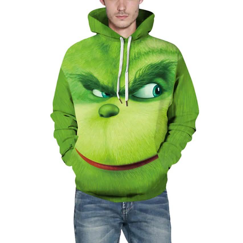 Men’s Pullover Hoodie Sweatshirt Cartoon Print D Men’s Pullover Hoodie Sweatshirt Cartoon Print D