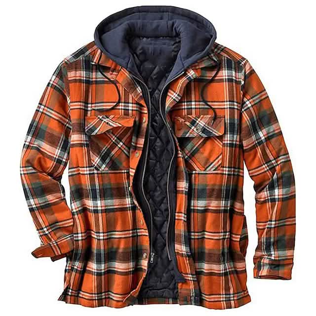 Men’s Winter Parka Jacket Cotton Hooded Shirt Jacket Men’s Winter Parka Jacket Cotton Hooded Shirt Jacket