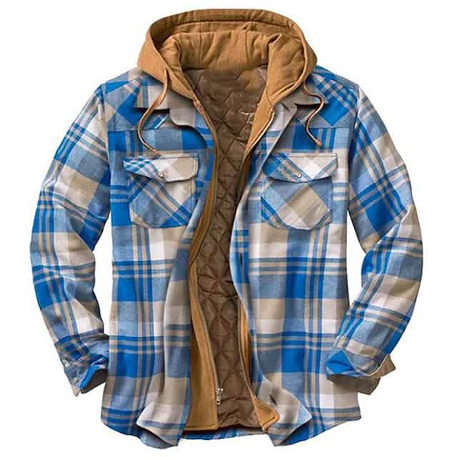Men’s Winter Parka Jacket Cotton Hooded Shirt Jacket Men’s Winter Parka Jacket Cotton Hooded Shirt Jacket