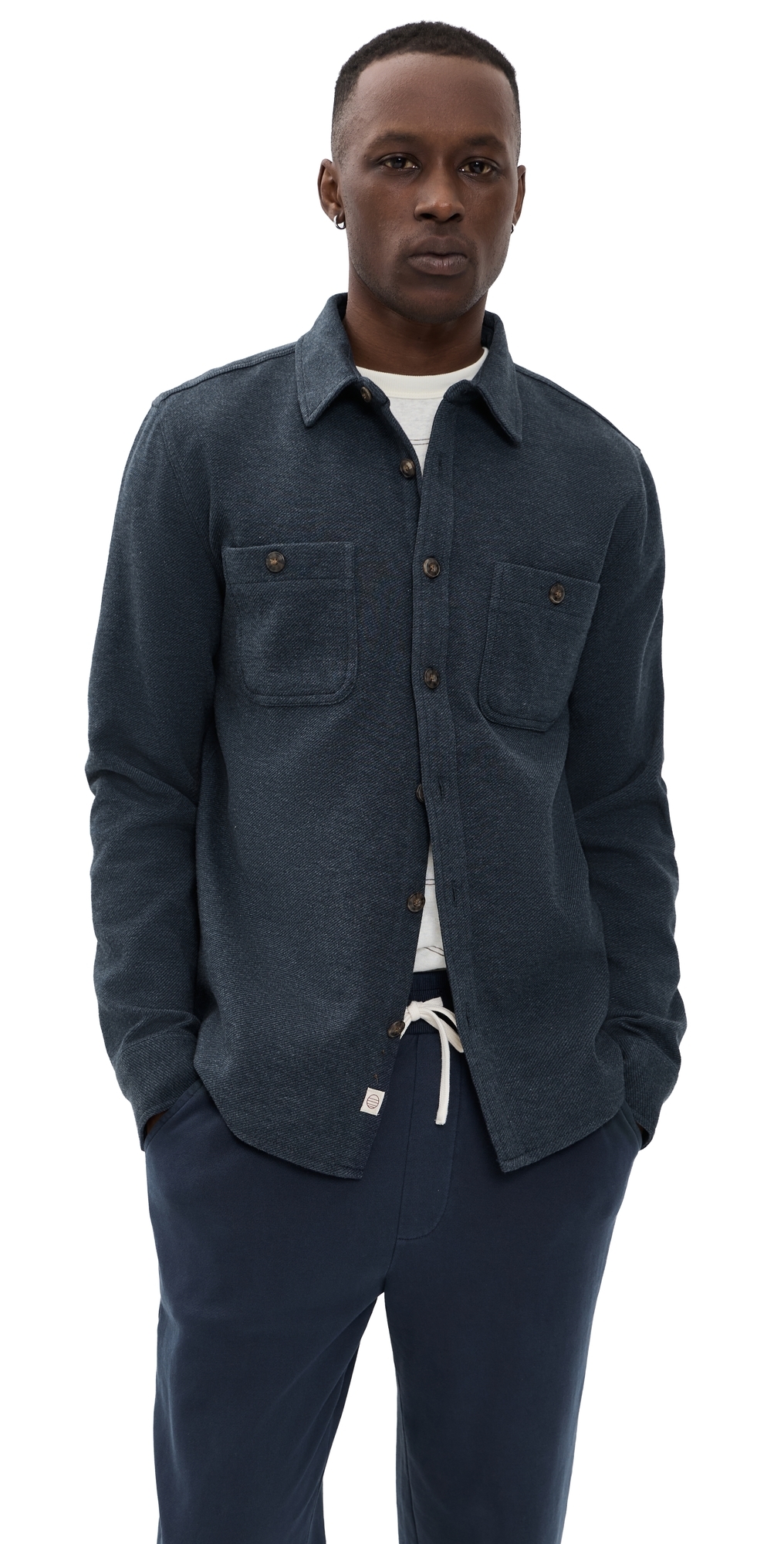 Marine Layer Pacifica Twill Shirt Navy