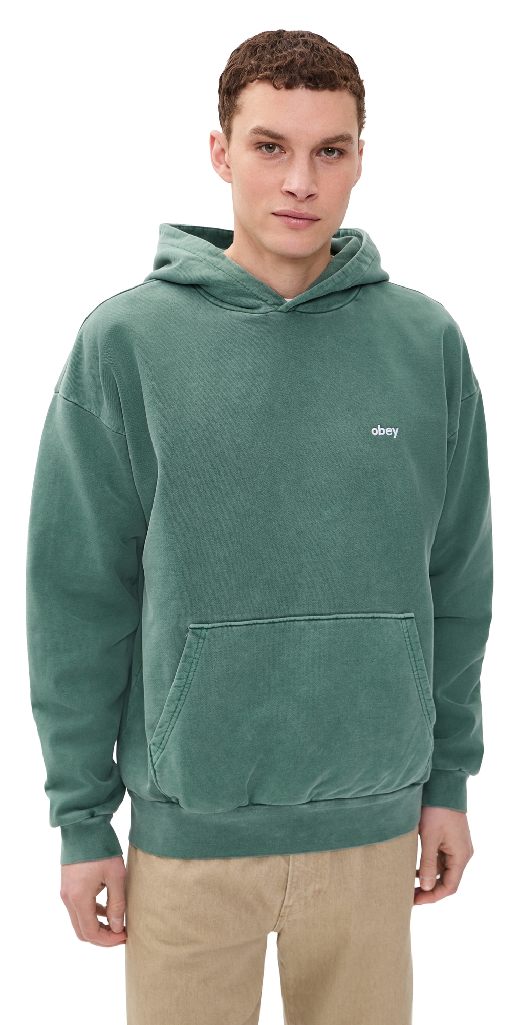 Obey Lowercase Pigment Hoodie Pigment Pine Needle Obey Lowercase Pigment Hoodie Pigment Pine Needle