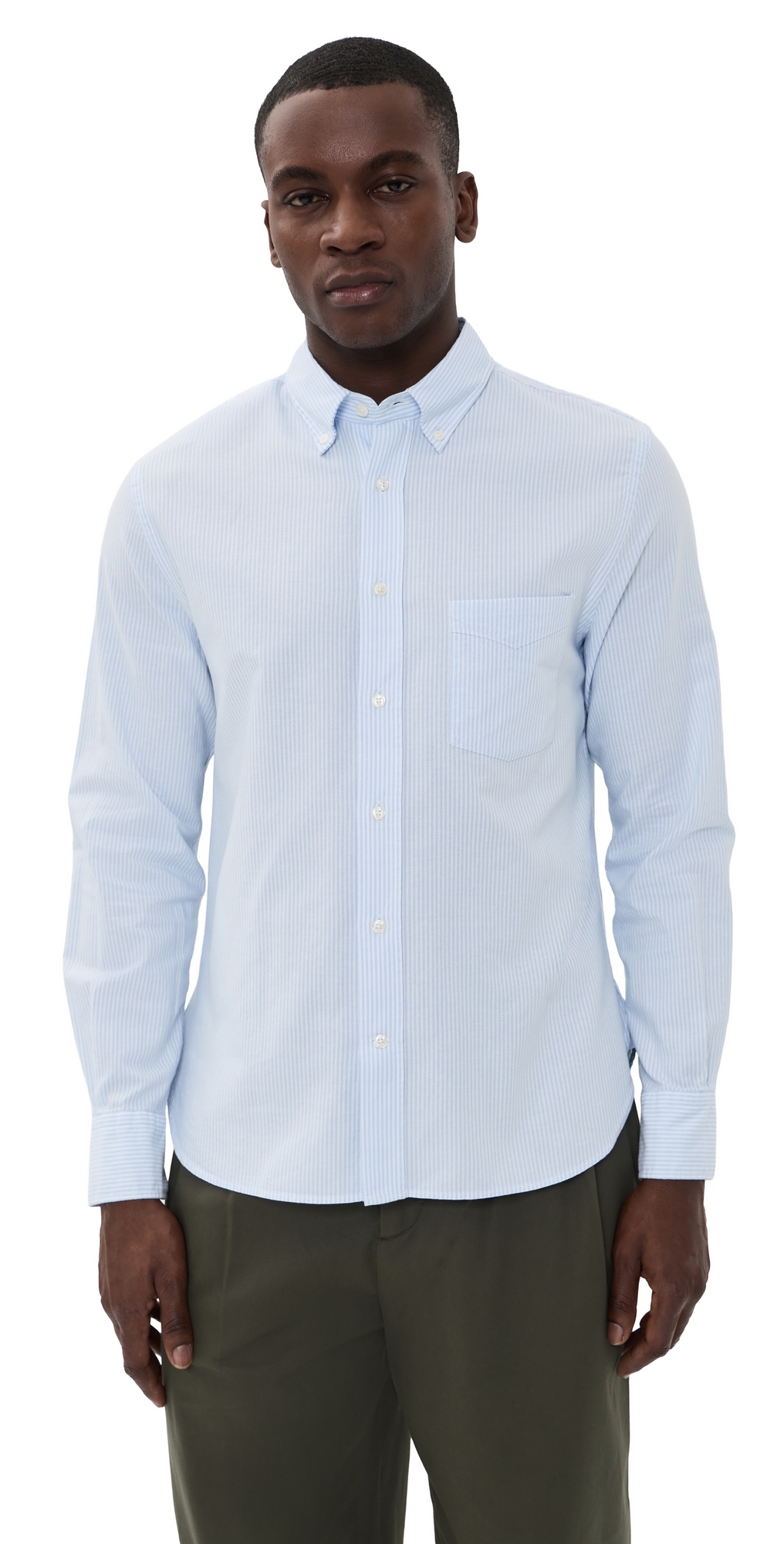 Officine Generale New Candy Stripe Oxford Button Down Shirt Candy Stripe Officine Generale New Candy Stripe Oxford Button Down Shirt Candy Stripe