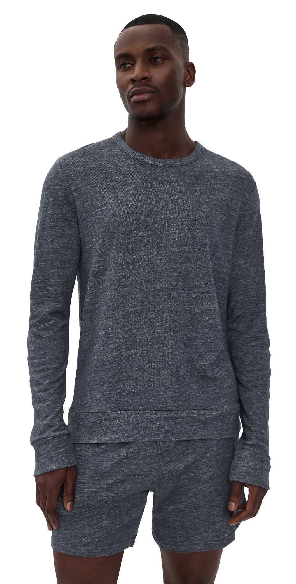 Onia Terry Linen Crew Neck Sweatshirt Washed Navy Onia Terry Linen Crew Neck Sweatshirt Washed Navy